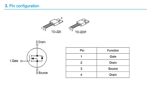 MOS管?450V11A規格書,6140參數|MOSFET品牌,專業制造-KIA MOS管