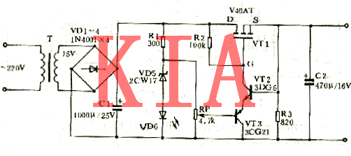 場效應管的可調穩壓電源介紹及原理圖-KIA MOS管