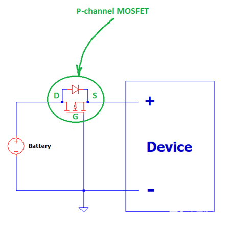 PMOS設計反向電壓保護電路、原理-KIA MOS管