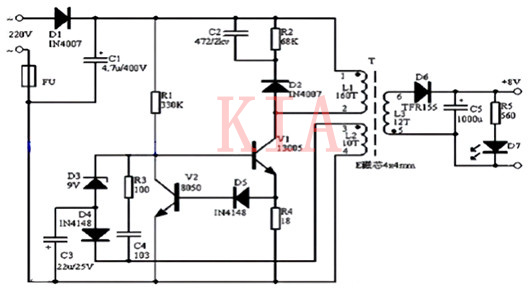 12v開(kāi)關(guān)電源電路圖,原理,維修詳解-KIA MOS管