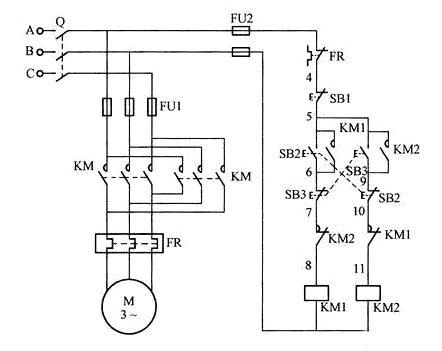 電動機(jī)正反轉(zhuǎn)電路圖