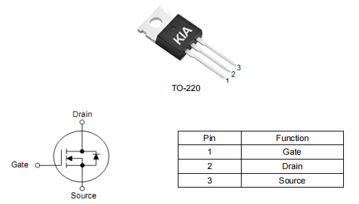 30v150a場效應管,2803mos管,TO-220,KNP2803S參數規(guī)格書-KIA MOS管