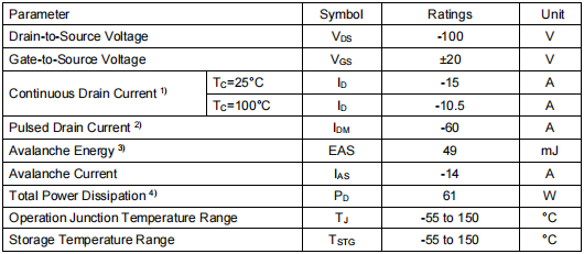-100v pmos,KPD6610B