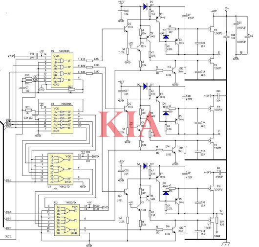 ?電動(dòng)車控制器開(kāi)關(guān)驅(qū)動(dòng)原理,電路圖-KIA MOS管