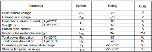 20v85a,3302場效應管