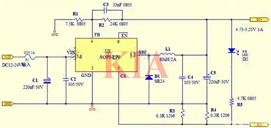 車(chē)載充電器電路圖,工作原理詳解-KIA MOS管