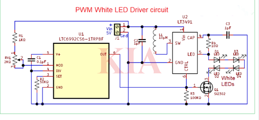 pwm調(diào)光電路,led
